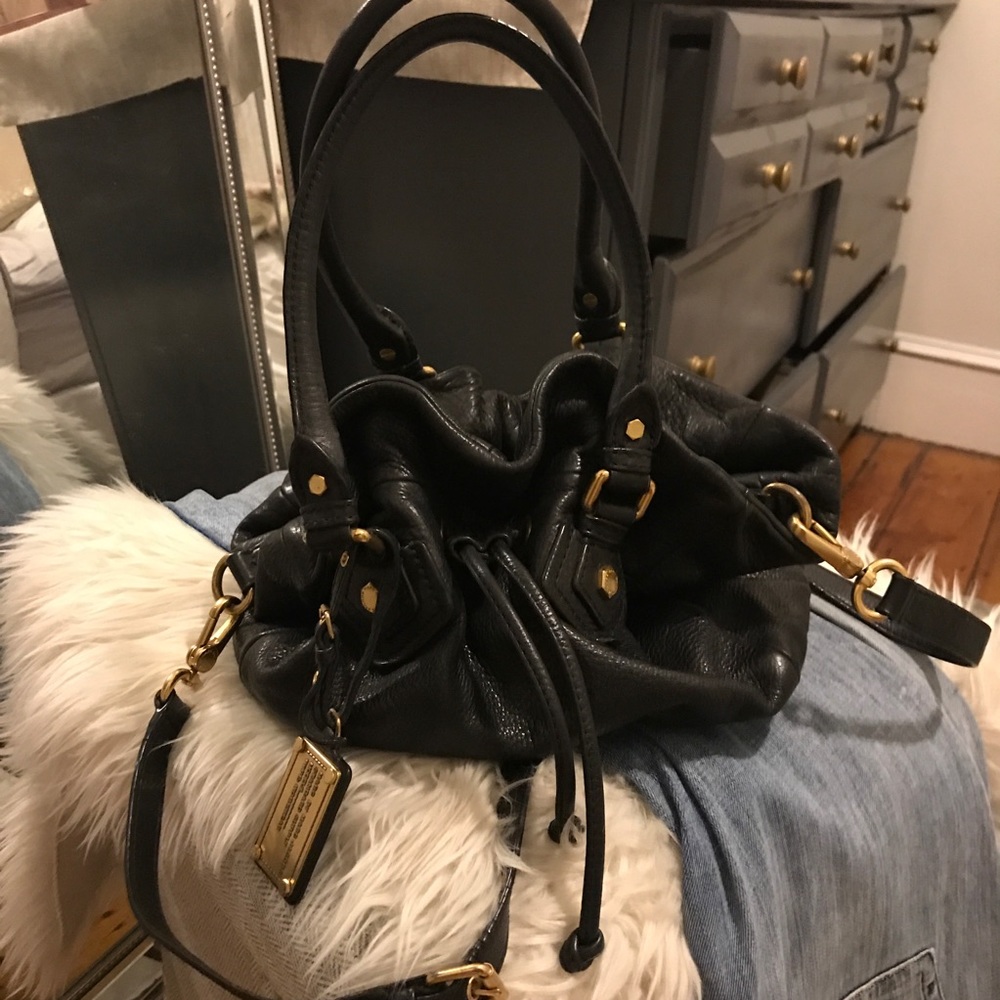Marc Jacobs leather drawstring bag